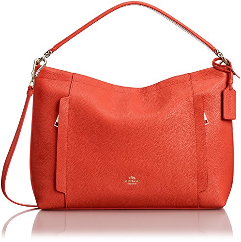 Coach 34312 Scout Hobo in Pebble Leather Crossbody Watermelon