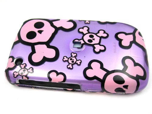 Skull Pink and Purple Case Cover for Blackberry Curve 8520 8530 thumbnail
