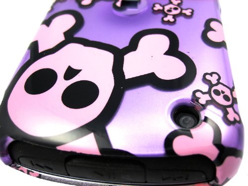 Skull Pink and Purple Case Cover for Blackberry Curve 8520 8530 thumbnail