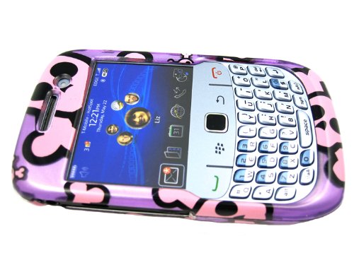 Skull Pink and Purple Case Cover for Blackberry Curve 8520 8530 thumbnail