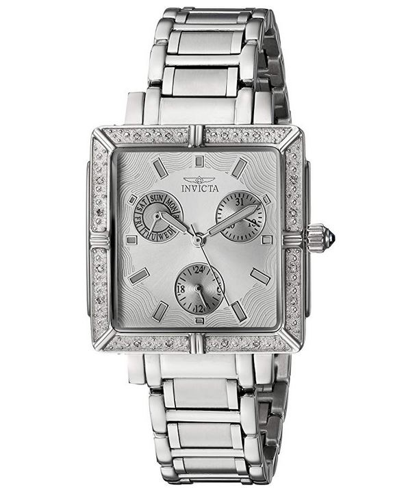 5377 Womens Wildflower Quartz Chronograph Dial Watch, Silver