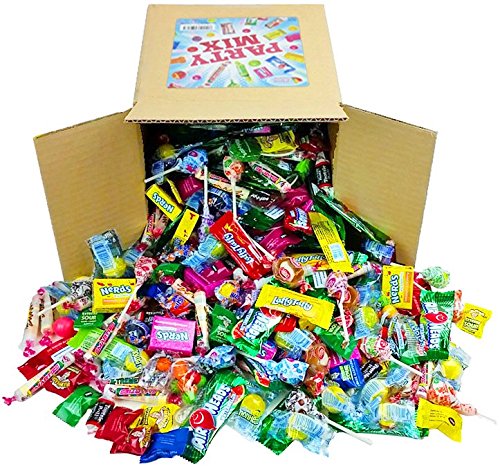 Assorted Candy Party Mix, 6x6x6 Bulk Box (Appx. 4 Lbs): Fire Balls, Airheads, Jawbusters, Laffy Taffys, Tootsie Rolls and Much More of Your Favorite C