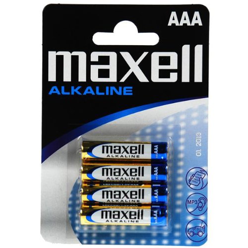 Maxell Battery Alkaline LR-03 AAA 4-Pack Single-use Battery