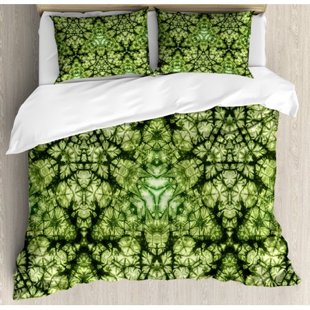 Nature Duvet Cover Set Queen Size  Free Abstract Nature Inspired Mind Bind Folded Color Silhouette Counter Culture Artsy  Decorative 3 Piece Bedding S