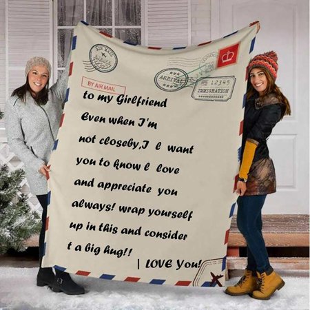 JunDanmall Message Letter Quilt 3D Digital Print Flannel Home Bed Sofa Decor Blanket Cover  Color#7950