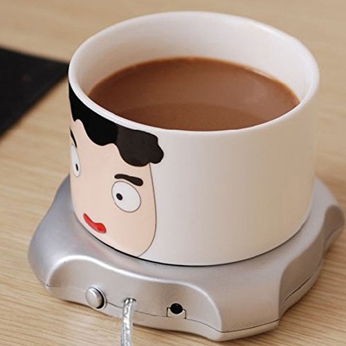 Tenflyer USB Tea Coffee Cup Mug Warmer Heater Pad with 4 Port USB Hub PC Laptop Chocolate