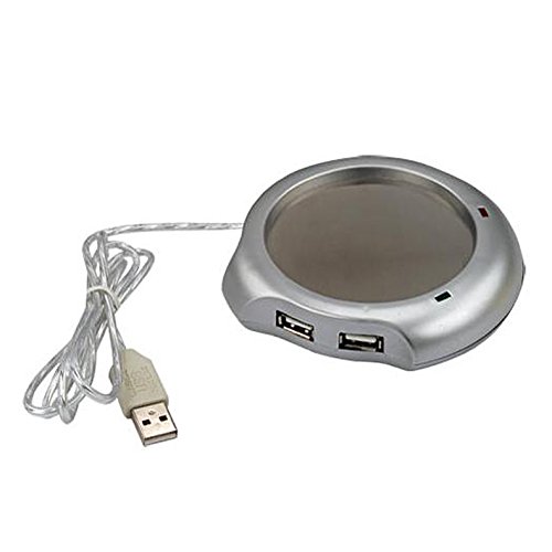 Tenflyer USB Tea Coffee Cup Mug Warmer Heater Pad with 4 Port USB Hub PC Laptop Chocolate thumbnail