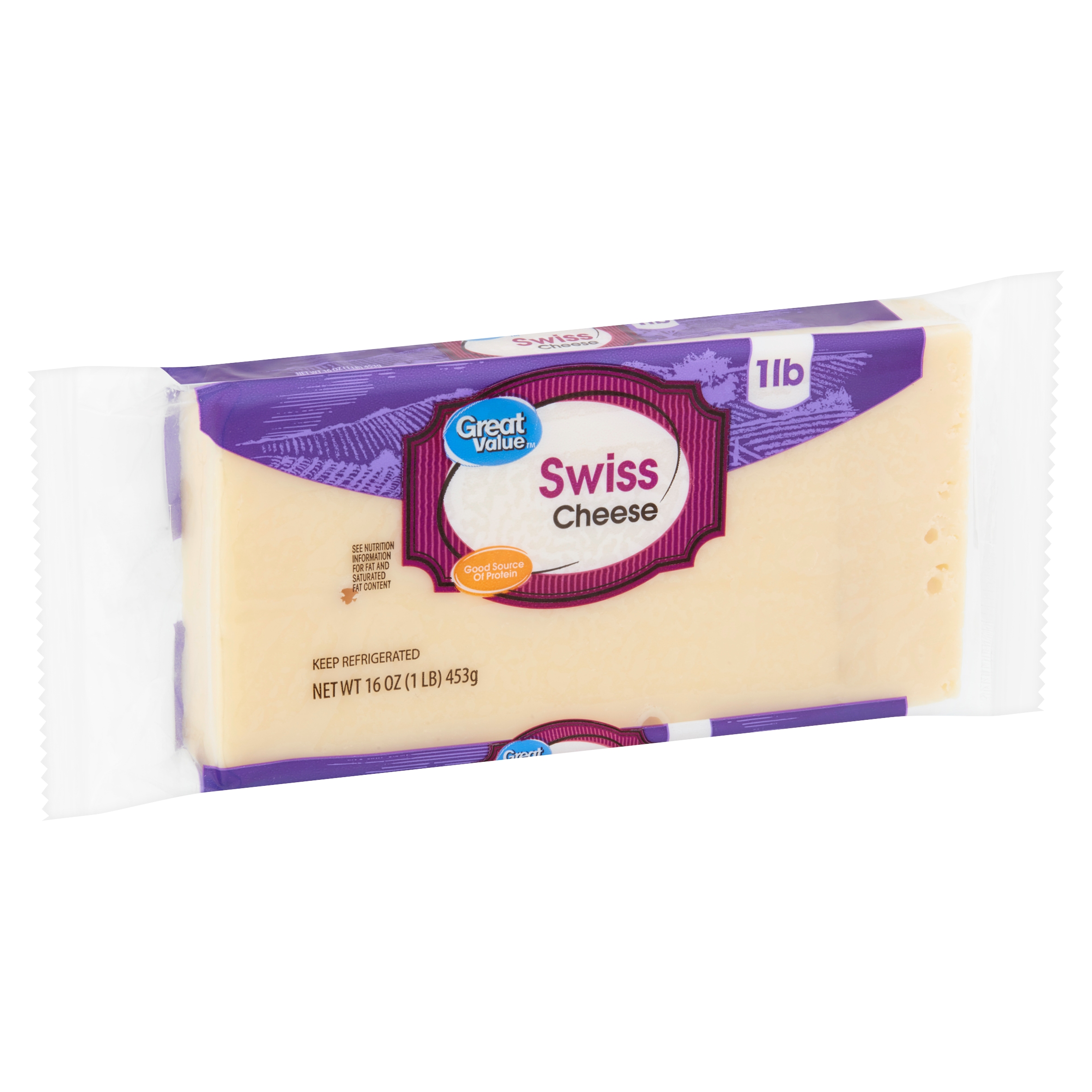 Great Value Swiss Cheese, 16 Oz Nutrition and Ingredients Good Eats