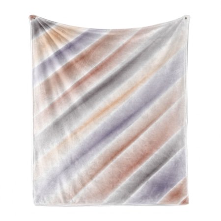 Modern Art Soft Flannel Fleece Throw Blanket  Hazy Gradient Digital Pale Color Layout New Counter Culture Artwork Print  Cozy Plush for Indoor and Out