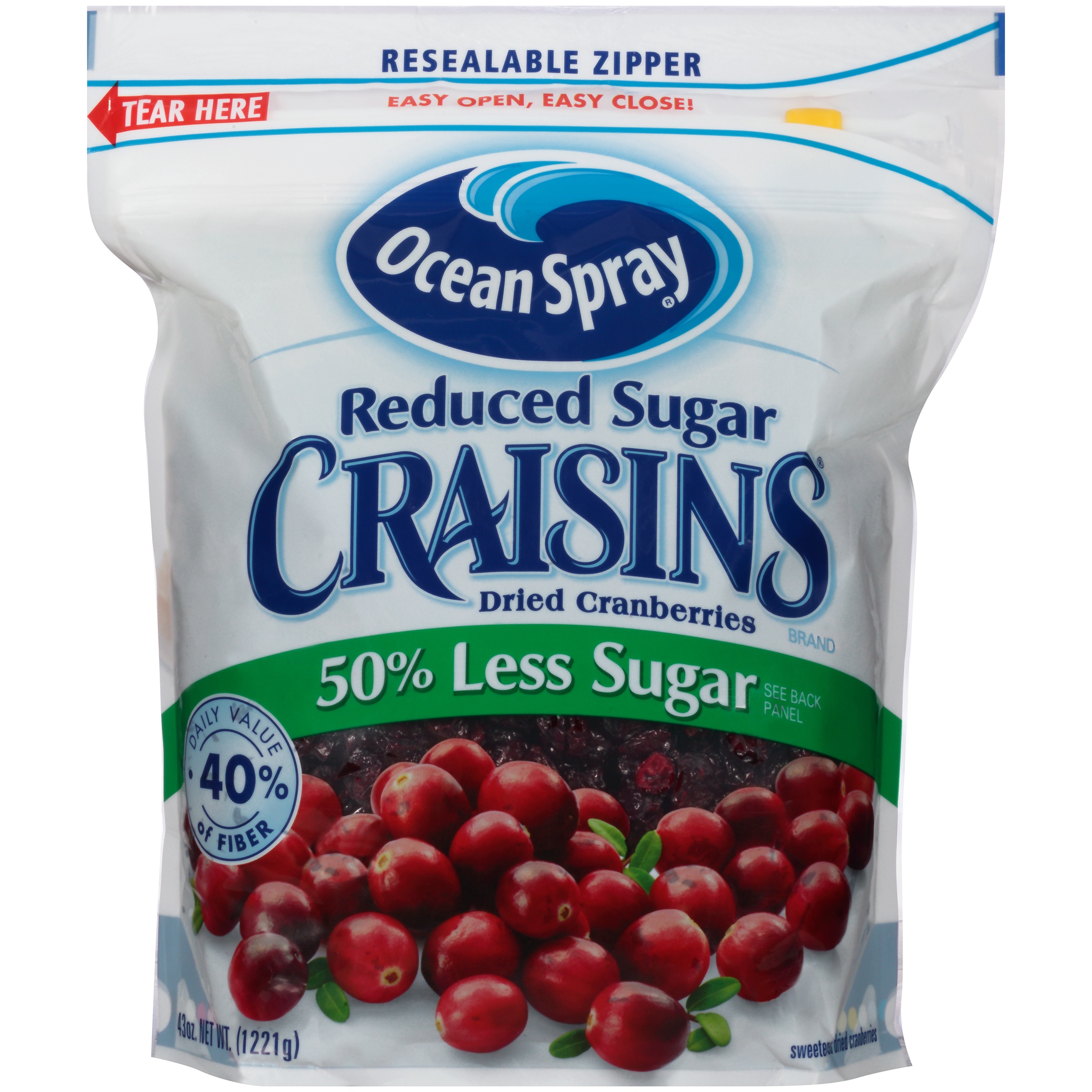 Ocean Spray Reduced Sugar Craisins Dried Cranberries 1.2kg