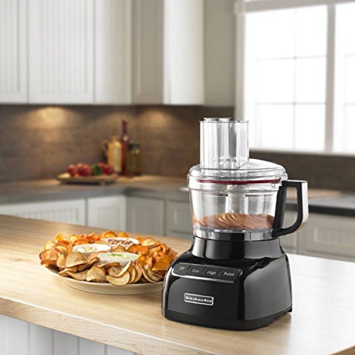 NEW KitchenAid RR-KFP0711OB Onyx Black 7-Cup Food Processor 3-Speed Options