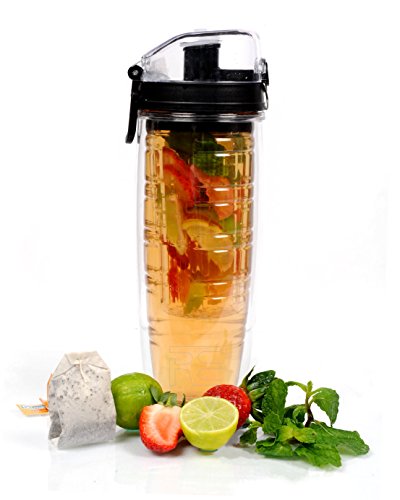 On Sale This Week- Rehydrate Pro Water Bottle - 19 Oz - Create Your Own Naturally Flavored Fruit Infused Water, Juice, Iced Tea, Lemonade & Sparkl
