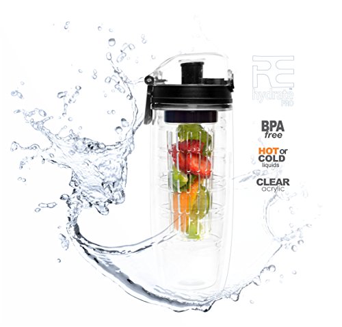 On Sale This Week- Rehydrate Pro Water Bottle - 19 Oz - Create Your Own Naturally Flavored Fruit Infused Water, Juice, Iced Tea, Lemonade & Sparkl thumbnail