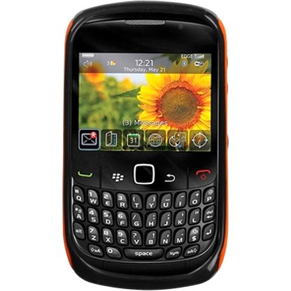 Carrot/Railing Fusion Case Cover for Blackberry 8520 8530 9300 - Carrot Orange/Black Railing thumbnail