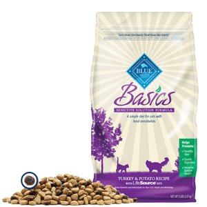 Blue Buffalo Basics Grain Free Turkey & Potato Recipe Dry Cat Food -Turkey-5 Lb