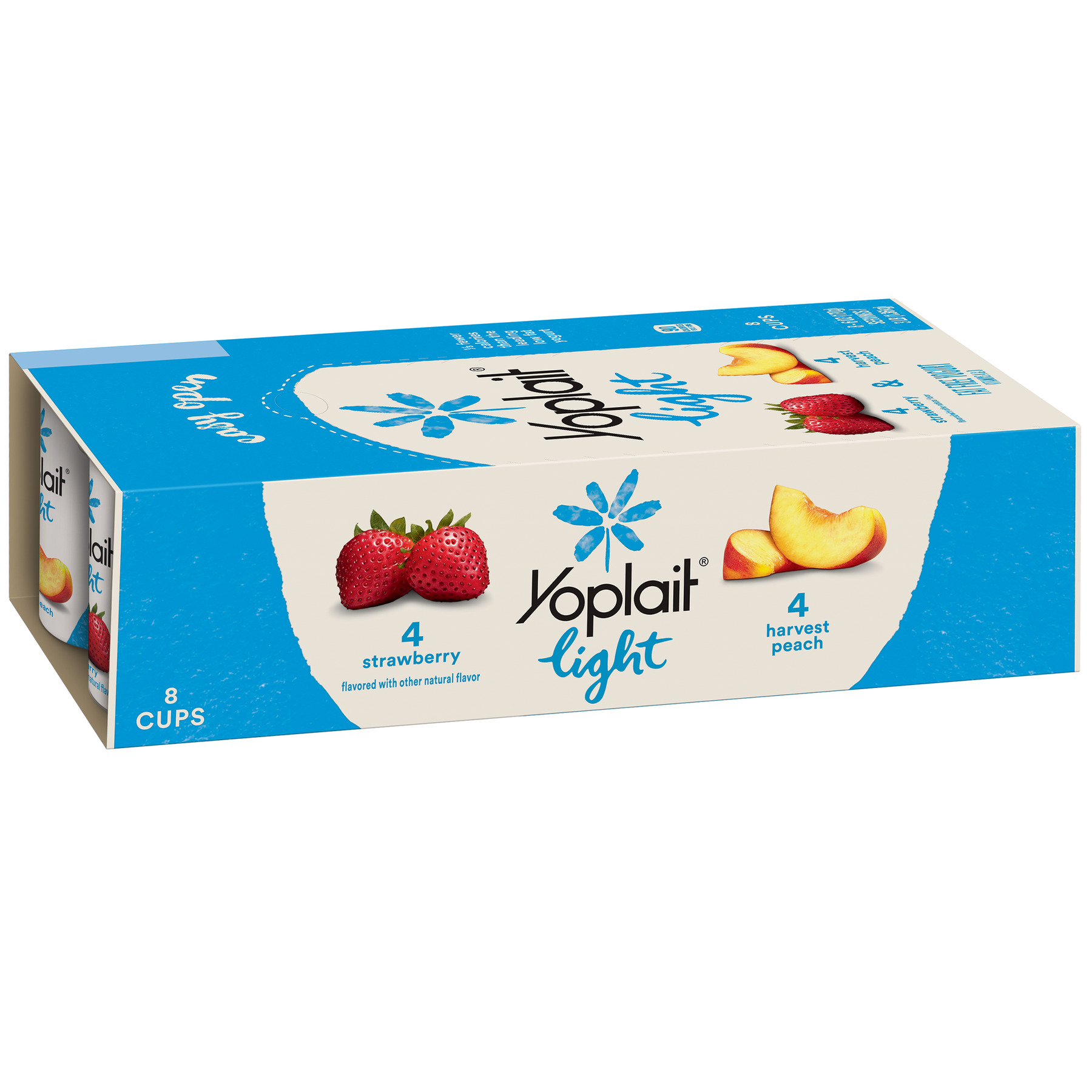 Yoplait Light Strawberry/Peach Fat Free Yogurt Variety Pack 8 Count