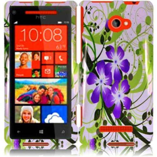 Lily Case Cover for HTC Windows Phone 8X/6990/Zenith - Green Lily