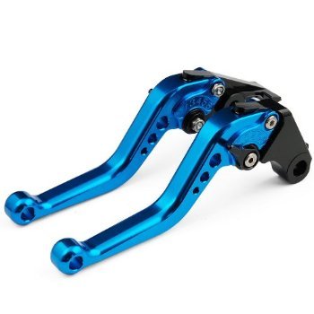 Blue CNC 6 Position Shorty Brake Clutch Lever for Kawasaki GPZ500S / EX500R NINJA 1990-2009 90 91 92 93 94 95 96 97 98 99 00 01 02 03 04 05 06 07 08 0