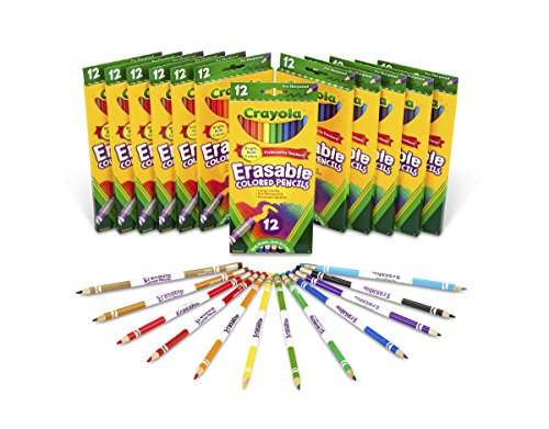 Crayola Bulk Erasable Colored Pencils  Classpack  12 Packs of 12-Count  Child