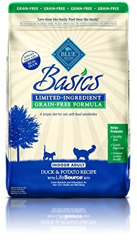 Blue Buffalo Basics Duck Adult Indoor Recipe-Grain Free Dry Cat Food, 11 Lb Bag by Blue Buffalo
