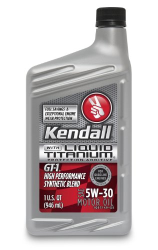Kendall (1057251-AI) GT-1 5W-20 High Performance Synthetic Blend Motor Oil with Liquid Titanium - 1 Quart