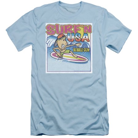 Dubble Bubble Surfn Usa Gum S/S Adult 30/1 T-Shirt Light Blue
