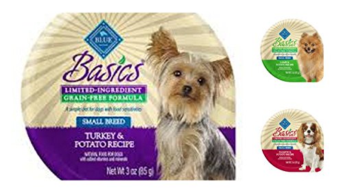 Blue Buffalo Basics Small Breed Wet Dog Food 6-Can Variety Bundle, 3 Oz Includes 2-Cans Salmon & Potato + Lamb & Potato + Turkey & Potato thumbnail