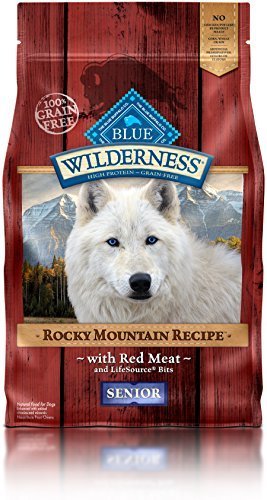 Blue Buffalo Wilderness Adult Rocky Mountain Recipes Red Meat Senior Grain Free 4 Lb by BLUE Wilderness