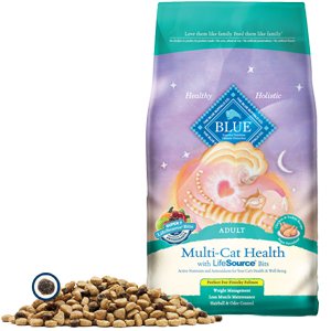 Blue Buffalo Multi-Cat Natural Chicken  Turkey Adult Dry Cat Food - 30 Lb Bag (2 X 15 Lb Bag)