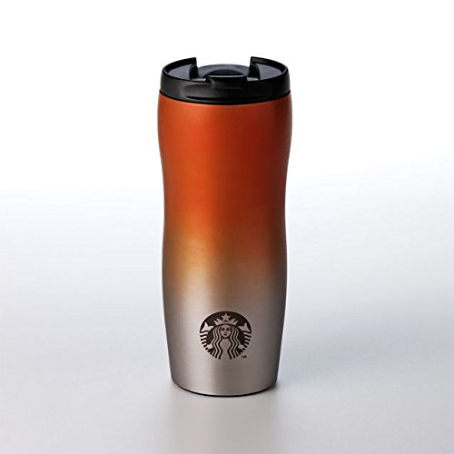 Starbucks Stainless Steel Lucy Classic Orange Gradient Travel Tumbler Thermos Mug - 12 Fl Oz