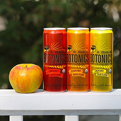 Mr. Blackwell's Botonics, Organic Sparkling Apple Cider Vinegar Ready to Drink Beverage, Variety Pack, 12 Ounce Cans, 12 Count thumbnail