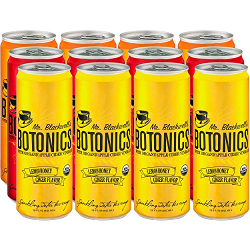 Mr. Blackwell's Botonics, Organic Sparkling Apple Cider Vinegar Ready to Drink Beverage, Variety Pack, 12 Ounce Cans, 12 Count thumbnail