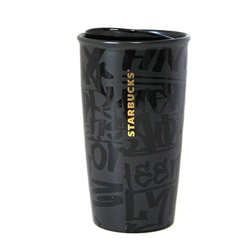 Starbucks 2015 NYC Siren Double Wall Traveler Black 12 Oz thumbnail
