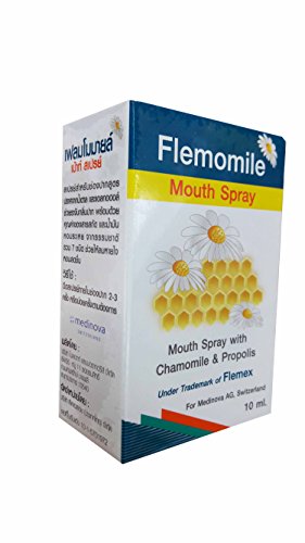 Flemomile Mouth Spray, Mouth Spray with Chamomile and Propolis, for Moisturizing and Refreshing. Sugar Free, Alcohol Free. (10 Ml/ Pack)