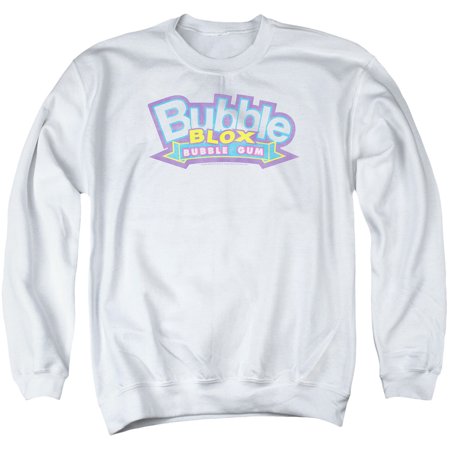Dubble Bubble Bubble Blox Adult Crewneck Sweatshirt White