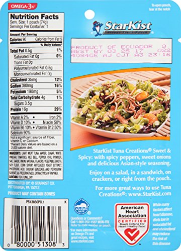 StarKist Tuna Creations  Sweet and Spicy  2.6 Oz  12 Pouches