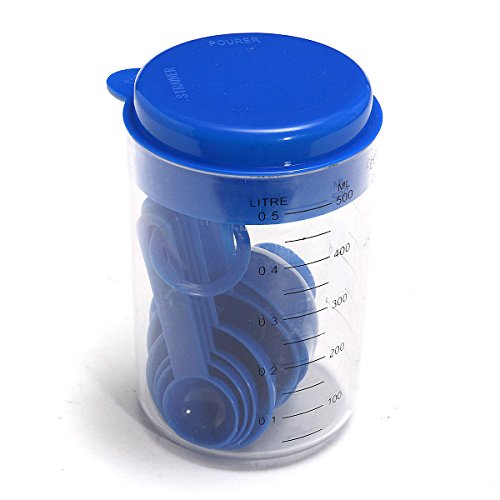 500ML Plastic Craft Tea Spoon Measuring Cup with Spoons Set for Lab thumbnail