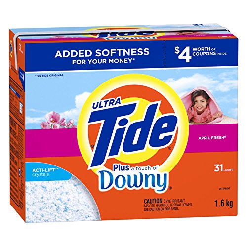 Tide Ultra with Touch of Downy Powder Detergent-April Fresh-57 Oz, 31 Loads