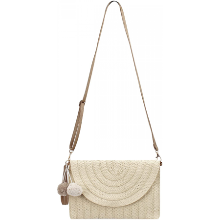 AVEKI Women S Cotton Crochet Tassel Shoulder Purse Bohemian Messenger Bag  FDF-4579