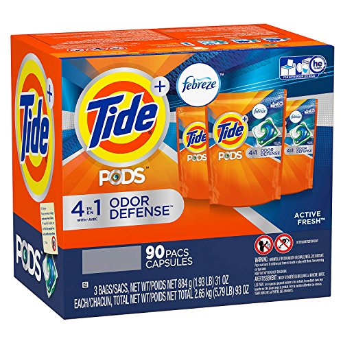 Tide PODS Plus Febreze Odor Defense Laundry Detergent (90 Ct.)