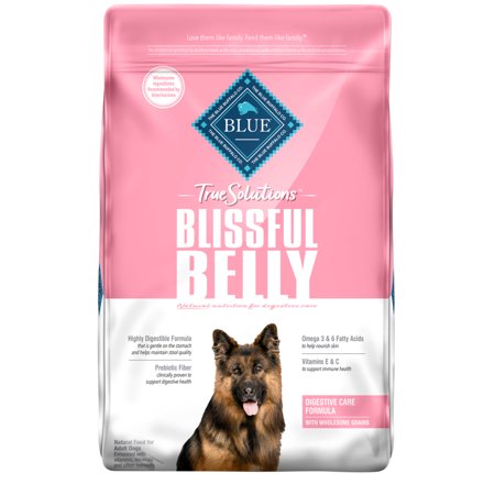 Blue Buffalo True Solutions Blissful Belly Digestive Care Chicken Dry Dog Food for Adult Dogs  Whole Grain  20 Lb. Bag