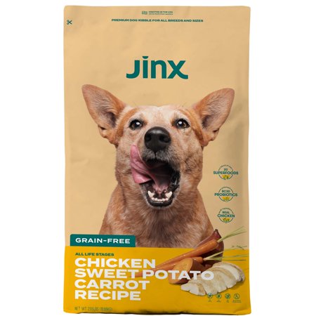 Jinx Chicken Sweet Potato Carrot Grain Free Dry Dog Food  23.5lb. Bag