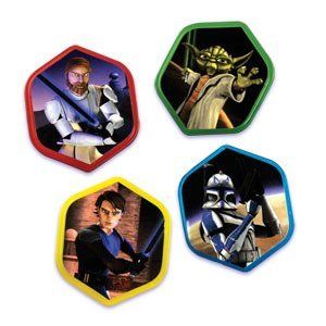 STAR WARS Clone YODA Jedi (24) CUPCAKE Cake POPS Party FAVOR Topper RINGS