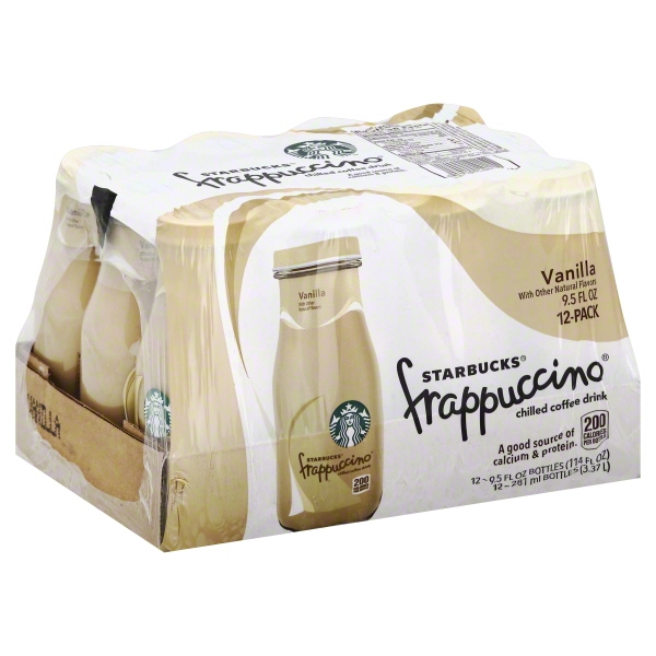 Starbucks Frappuccino Vanilla Iced Coffee Drink  9.5 Fl Oz 12 Pack Bottles