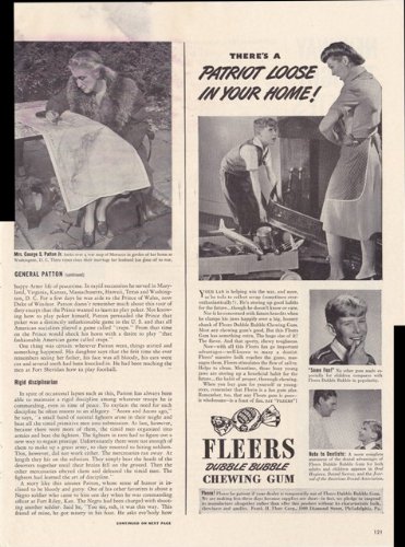 Fleers Dubble Bubble Chewing Gum War Effort 1942 Vintage Antique Advertisement