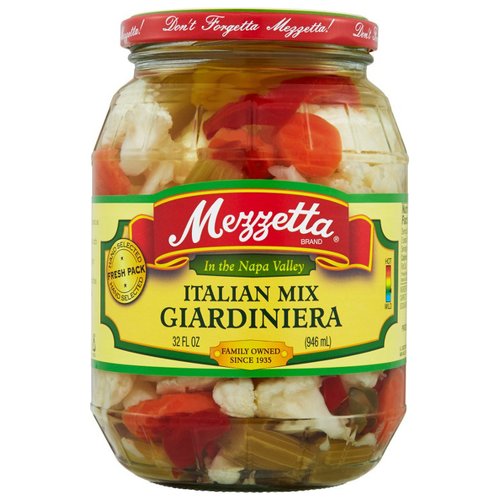 Mezzetta Italian Mix Giardiniera Mild  32 Fl Oz Jar