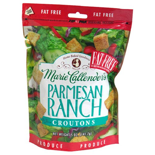 Marie Callender's Croutons, Fat Free Parmesan Ranch, 5 Oz. Bags (Pack of 12)