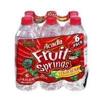 Acadia Fruit Springs Strawberry Naturally Flavored Spring Water Beverage - 6 PK thumbnail
