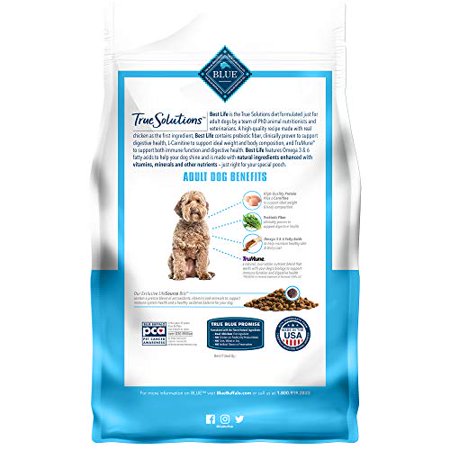 Blue Buffalo True Solutions Best Life Natural Medium Breed Adult Dry Dog Food  Chicken 4-lb