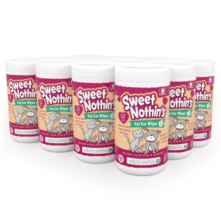 Natural Essentials Sweet Nothin S Pet Ear Wipes 100% Cotton for Puppies  Dogs & Cats  100ct  12pk
